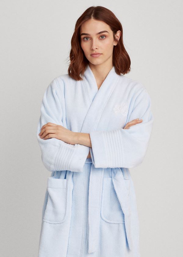 Ralph Lauren Cotton Terry Cloth Badekåbe Dame Danmark (AERBV0825)